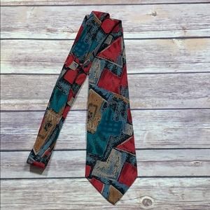 Vintage abstract print tie